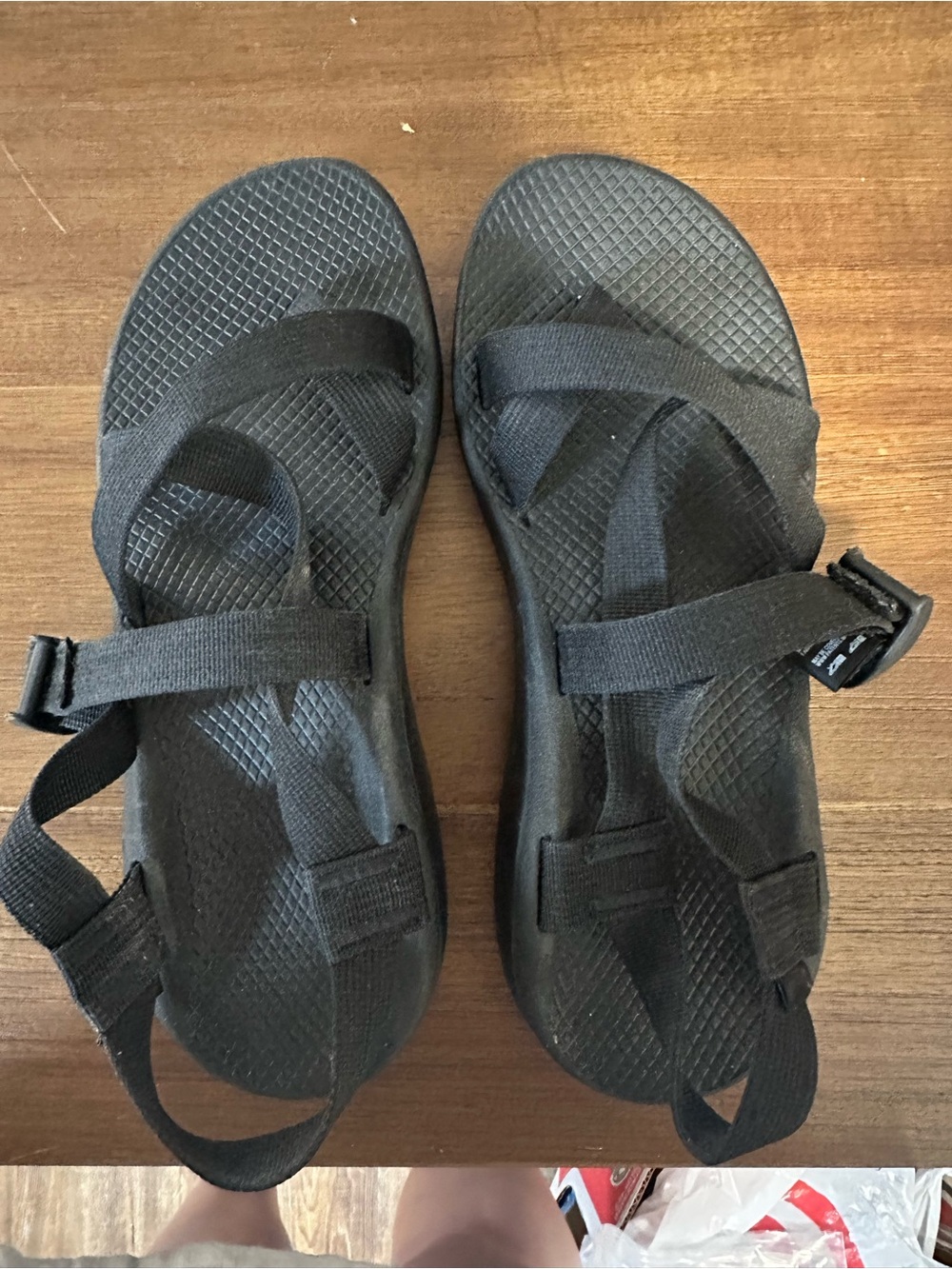 Chaco Black Adjustable Strap Sandals